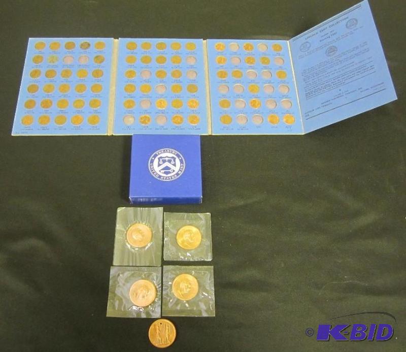 Lincoln Cent Collection 1941 & 4 Millard Fillmore Coins
