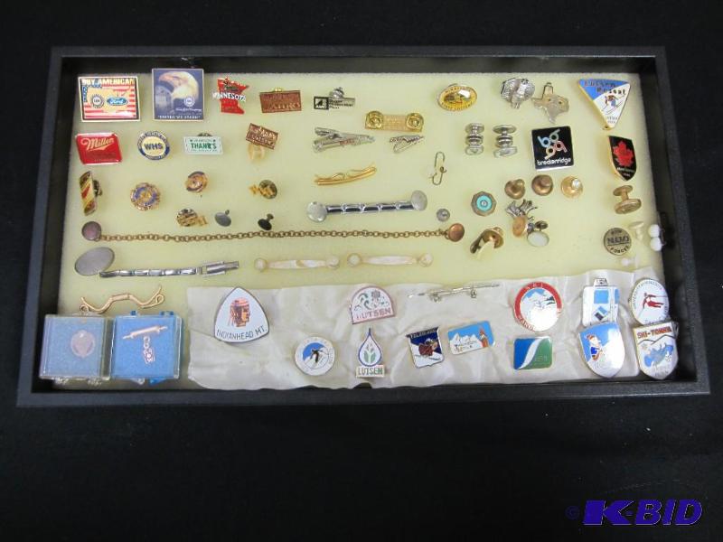 Large Lot of Pinback Pins & Vintage Items