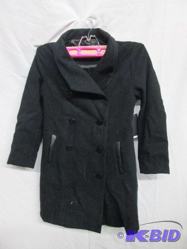 Havre Benard Misses 34-Length Double-Button Coat