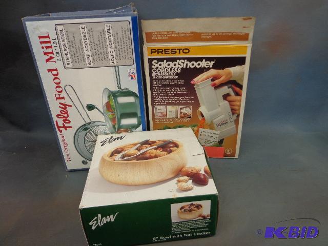 Food Mill, Salad Shooter and 8&quot Bowl wit...