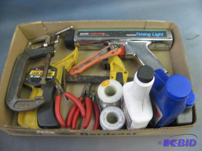 C-Clamps, Box Cutter and Timing Light...