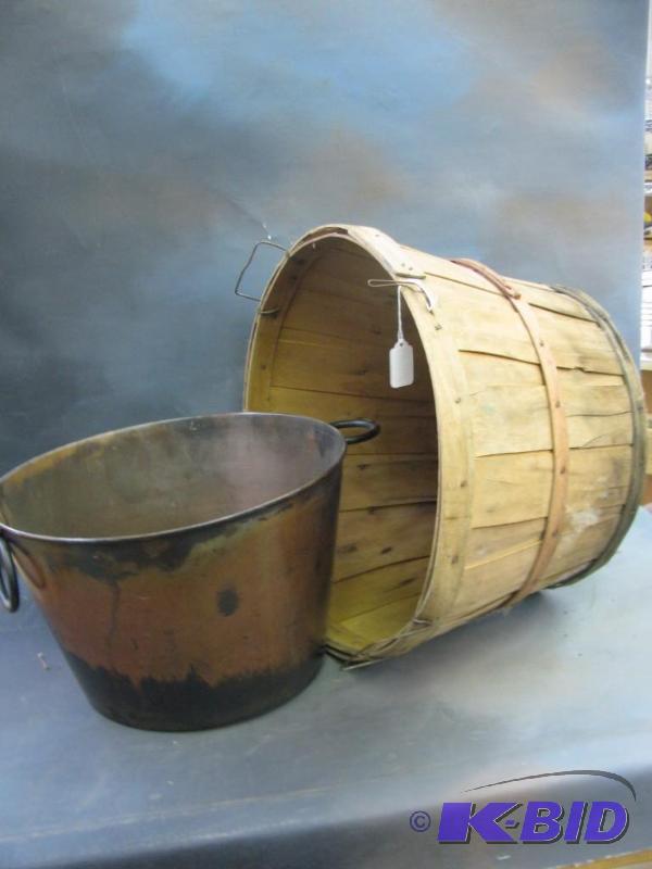 Bushel Basket and Decorative Garden Planter  ...