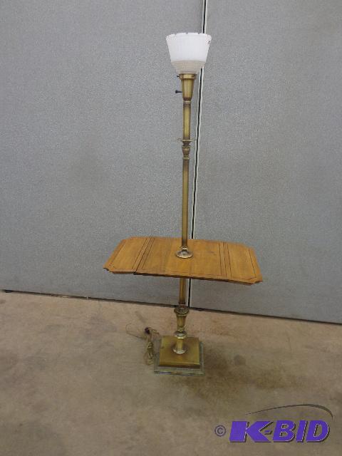 Night Stand with Lamp   Fold out leafs  Metal...