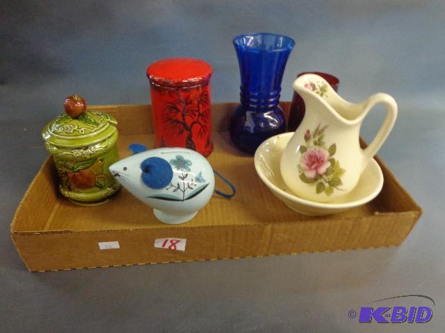 Assorted Vases and Mouse Piggy Bank...