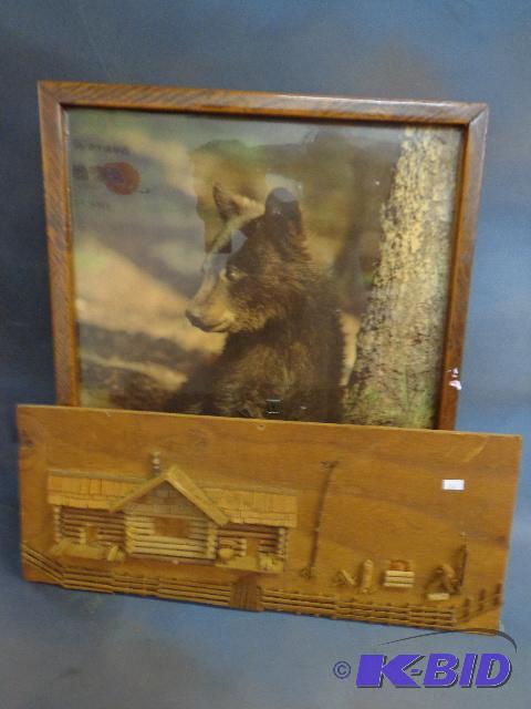 Bear Picture and Log Cabin Picture   Bear 17...