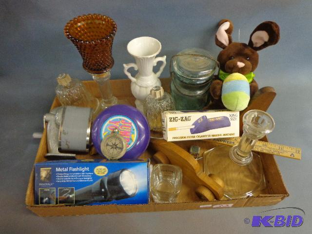 Candle Holders, Jumbo Yo-Yo and Metal flashli...