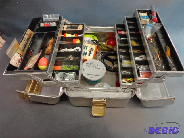 Umco Tackle Box filled with tackle   Jigs  Bo...