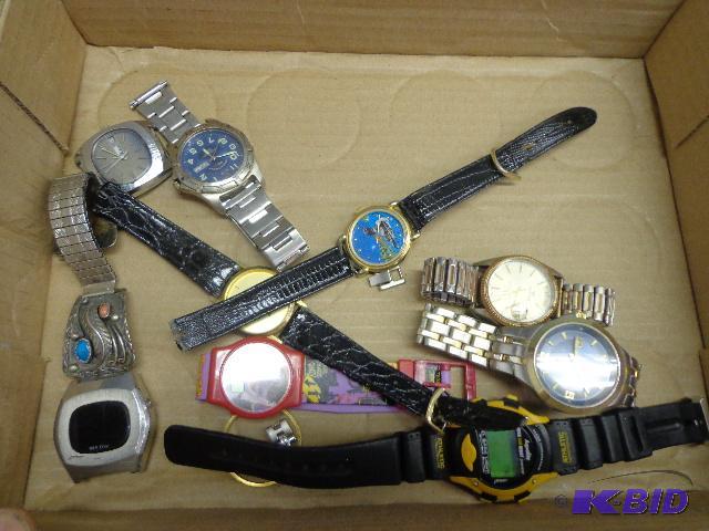 Assorted Watches   Aqualite  Waltham  Timex ...