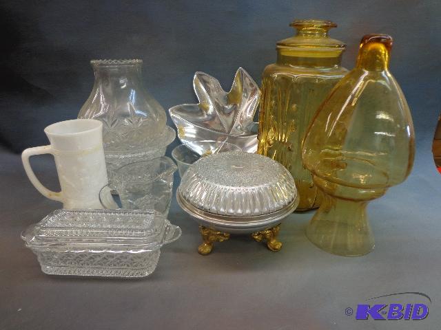 Assorted Vases   Amber  Clear ...