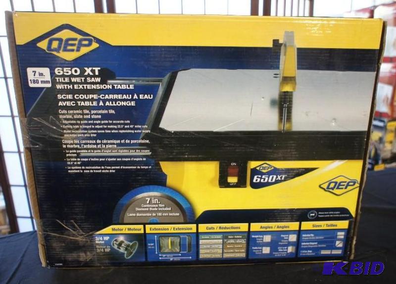QEP 650XT Tile Wet Saw with Extension Table -...