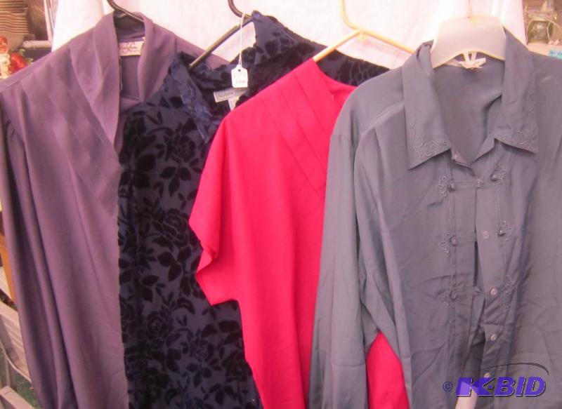4 Blouses - Size 14 - XL - Purple, Navy Blue, Pink and Grey
