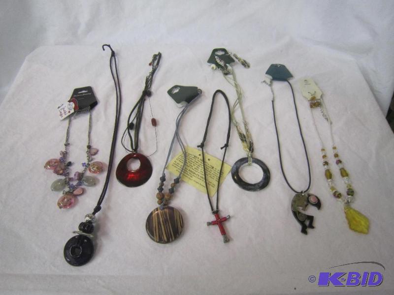 10 Pieces of Jewelry - 8 Necklaces and 2 Pair of Earrings - Mostly NEW