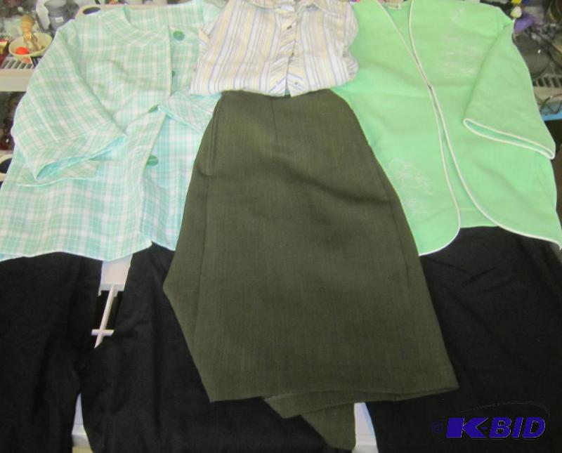 3 New Tops (one blouse and two Jackets), One Skirt and 3 dress pants - Size 10 to 12