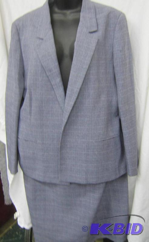 Blueish Grey Suit Coat and Skirt - Size 16 - Blake by Devon