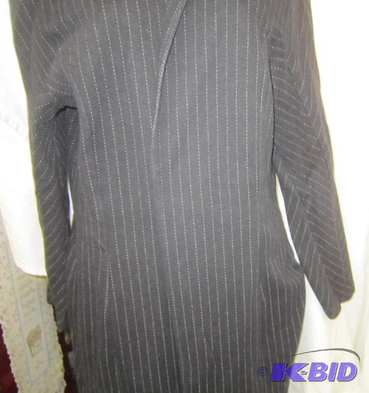 Black Pin Stripe Suit CoatPant- Bettina of New York - Size 14
