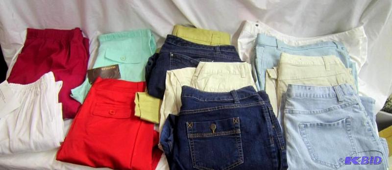 Misc Lot of Clothes - 12 New and Gentle used Jeans, Knickers, Pants, Etc