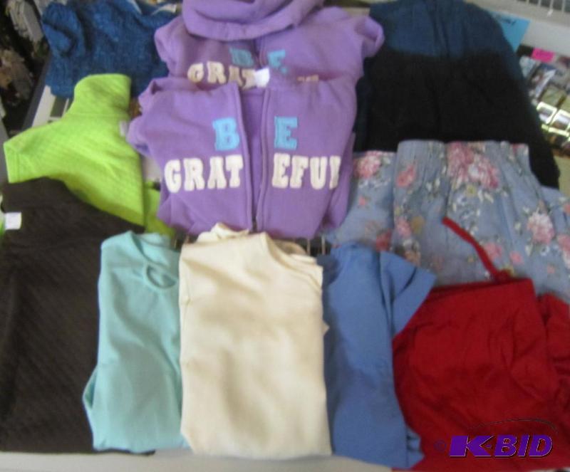 Misc Lot of Clothes - Shorts, Sweaters and Tops - Some New, Some Gently Used