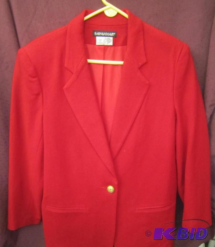 Red Lined Blazer - Savannah - Size 10