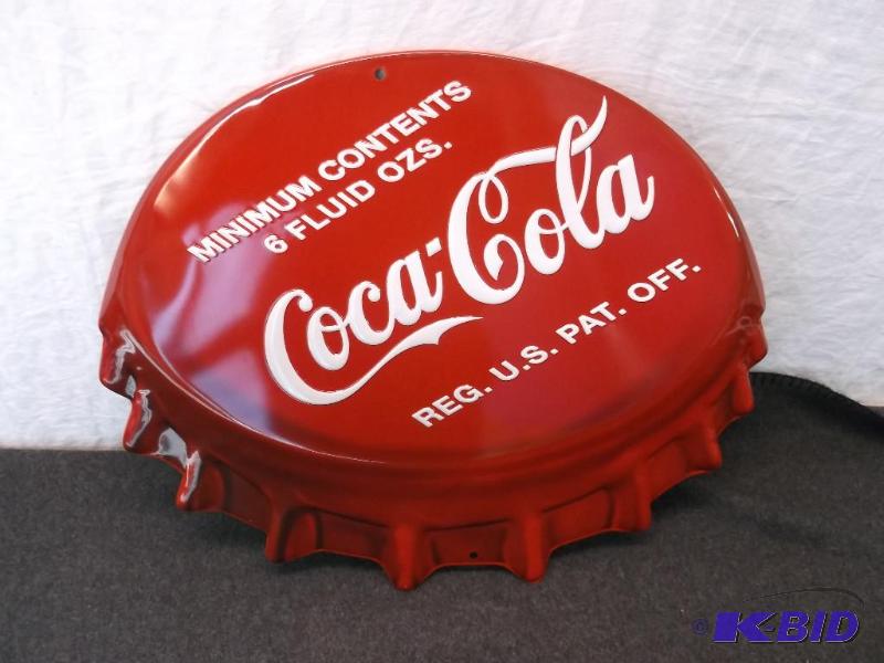 lot 10 image: Collectable embossed Coca Cola bottle cap sig...