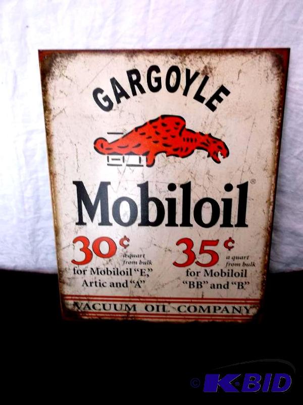 lot 15 image: Collectable Gargoyle Mobil Oil sign measuring...