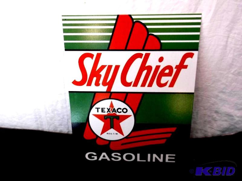 lot 24 image: Collectable Sky Chief Texaco sign measuring 1...