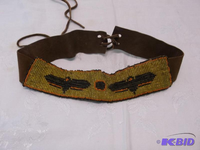 lot 52 image: Collectable native American beaded headband i...
