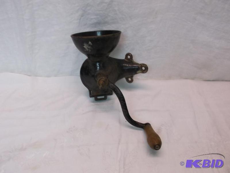 lot 60 image: Antique coffee grinder dated June 5 1894 look...