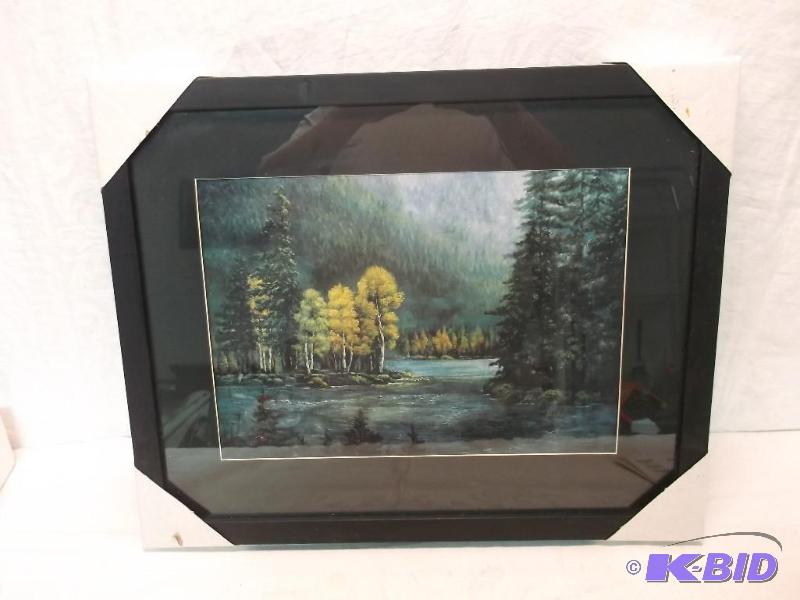 lot 77 image: Beautiful framed scenery print measuring 21 1...