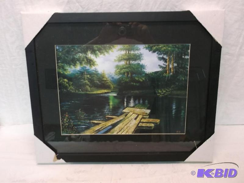 lot 78 image: Beautiful framed scenery print measuring 21 1...