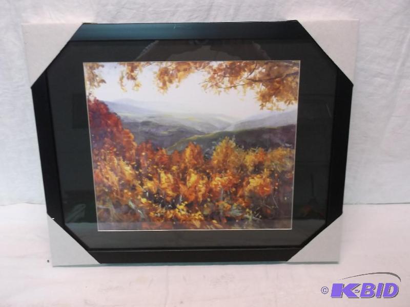 lot 79 image: Beautiful framed scenery print measuring 19 5...