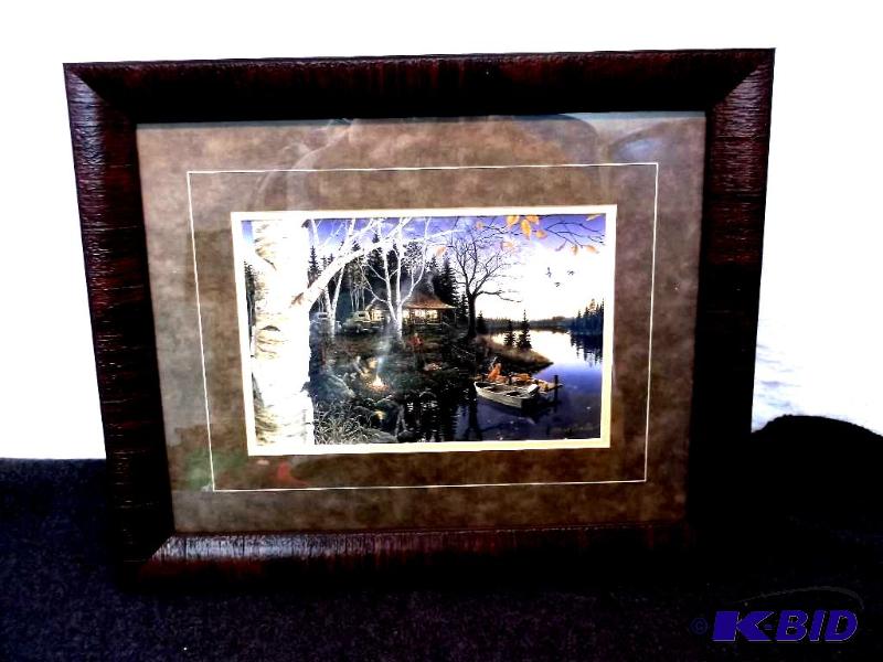 lot 8 image: Beautiful double matted framed print by Mark ...