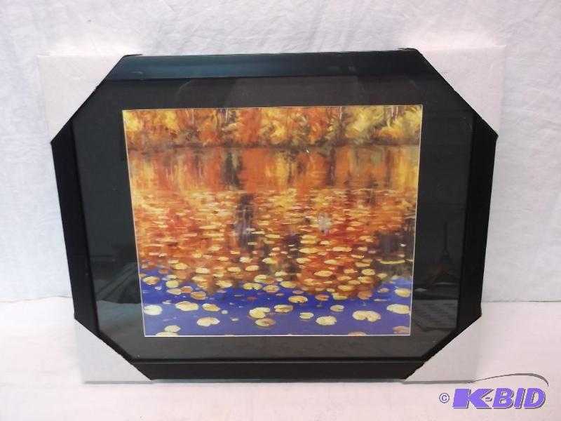 lot 80 image: Beautiful framed scenery print measuring 19 5...