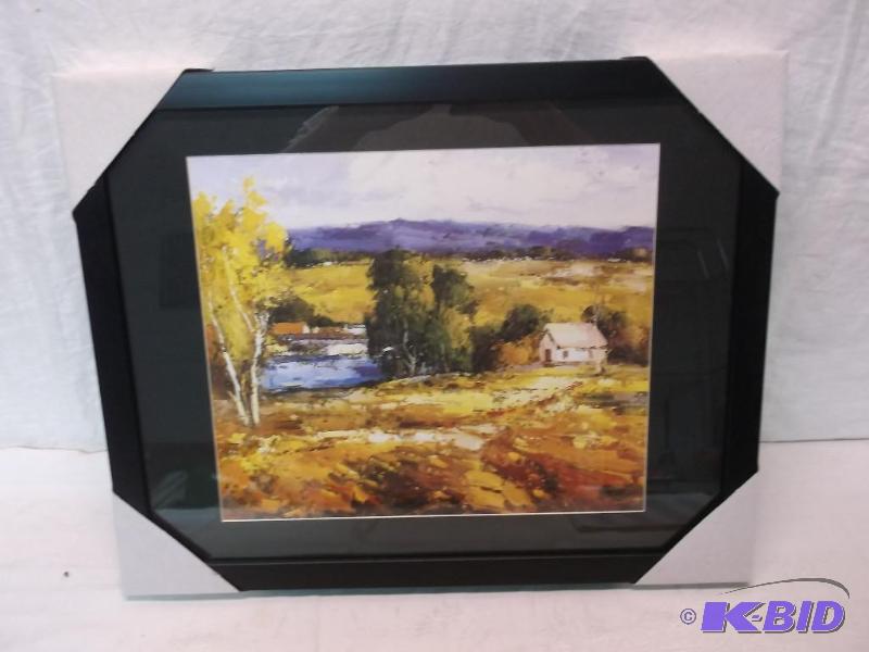 lot 81 image: Beautiful framed scenery print measuring 19 5...