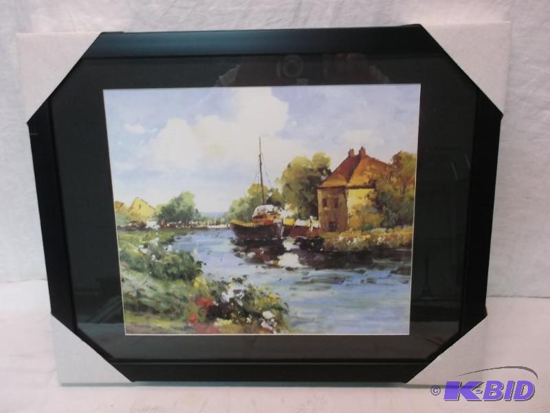 lot 82 image: Beautiful framed scenery print measuring 19 5...