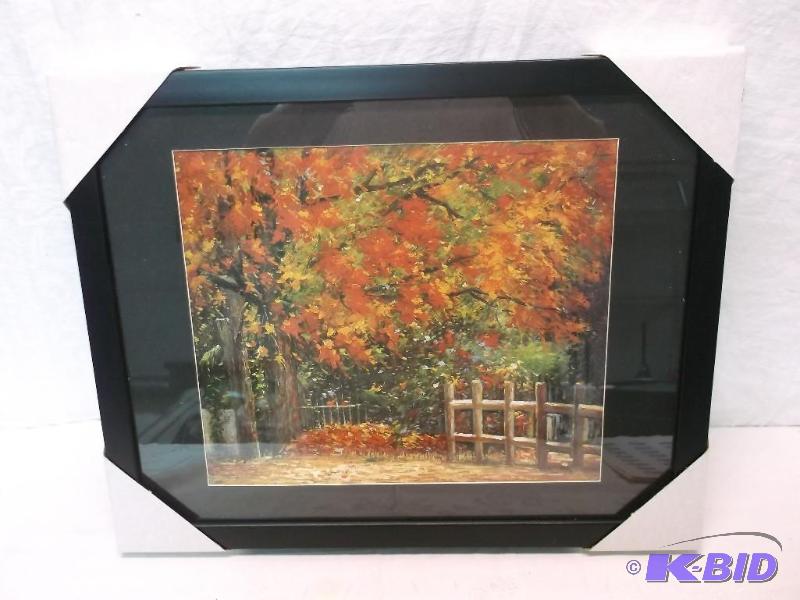 lot 83 image: Beautiful framed scenery print measuring 19 5...