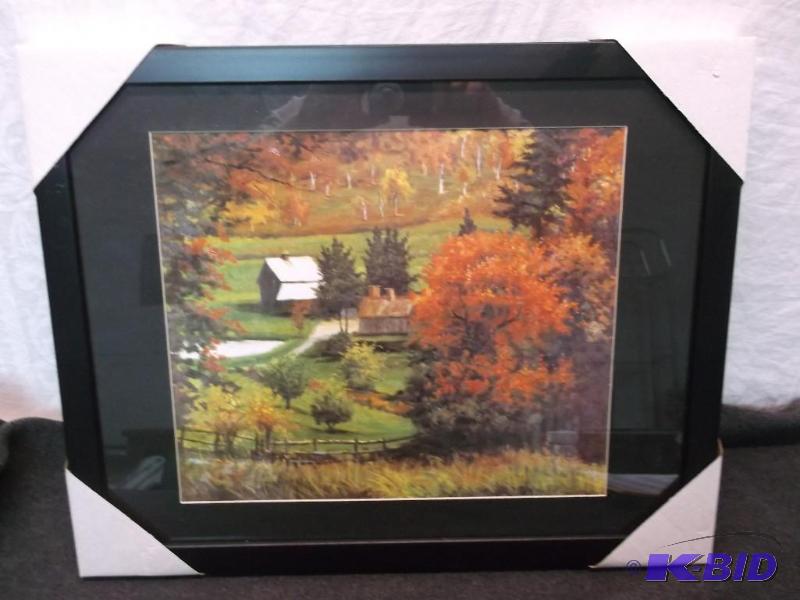 lot 84 image: Beautiful framed scenery print measuring 19 5...