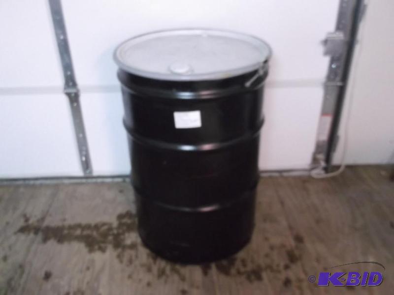 lot 91 image: Good clean food grade 55 gallon steel barrel ...