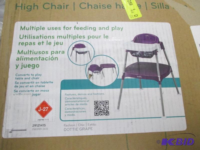 lot 25 image: Even Flo Mini Meal 3 in 1 High Chair