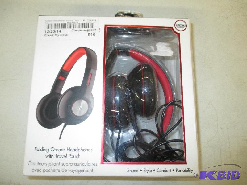 lot 27 image: Folding on ear headphones
