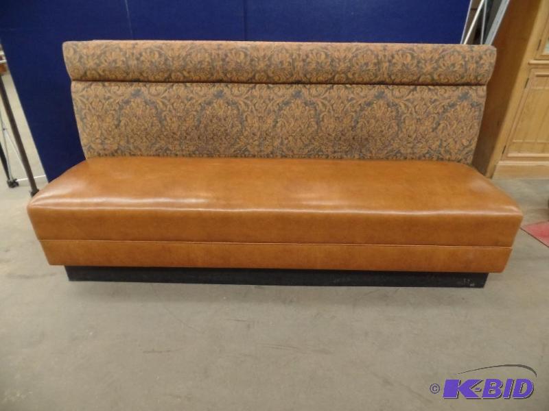 2 Pine Upholstered Booth Benches