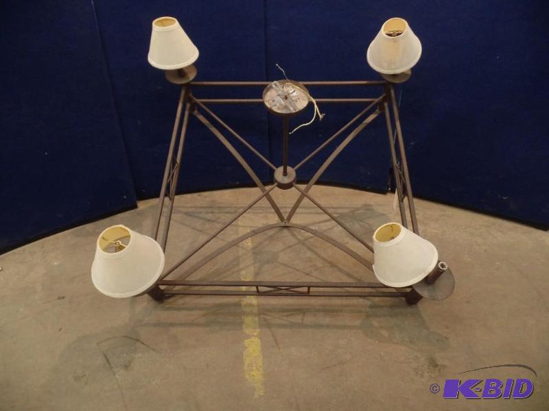 Large Metal Hanging Light Fixture (Chandelier)