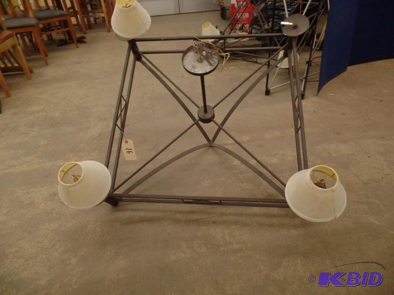 Large Metal Hanging Light Fixture (Chandelier)