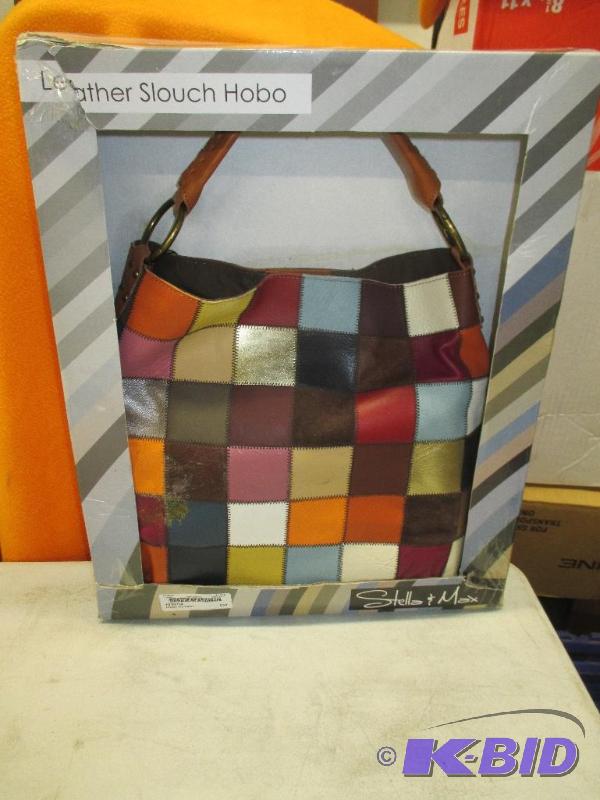 Stells & Max Leather Slouch Hobo Purse