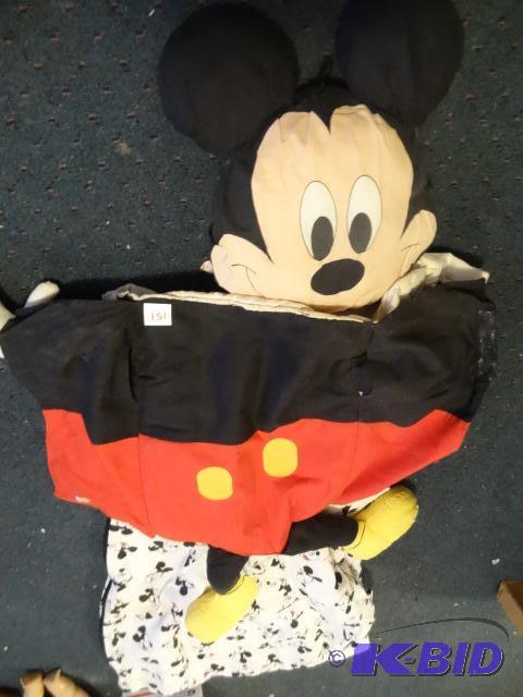 lot 151 image: Mickey Mouse kids sleeping bag...