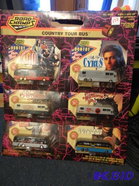 lot 172 image: Set of 6 Road Champs Country Tour die cast bu...