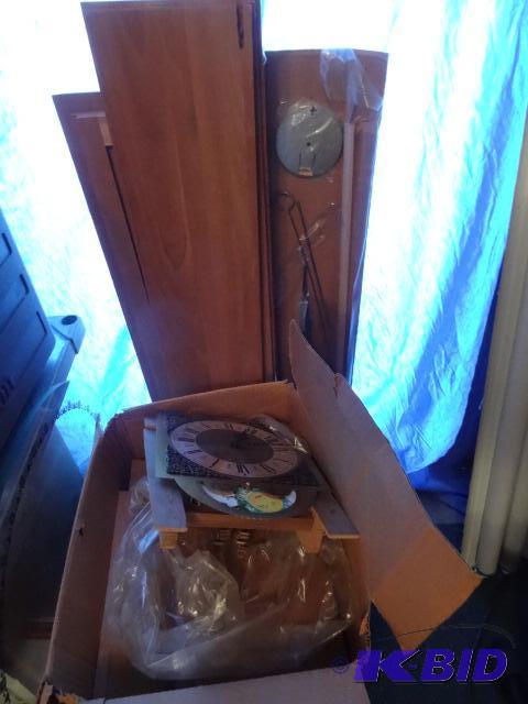 lot 181 image: Solid cherry grandfather clock kit by Emperor...