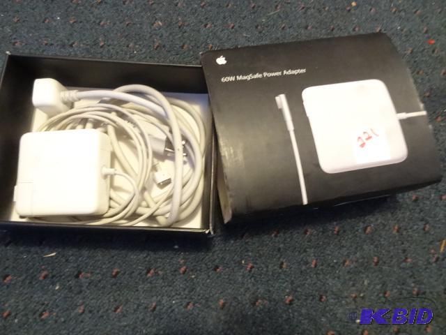 lot 221 image: Apple 60W Magsafe power adapter...