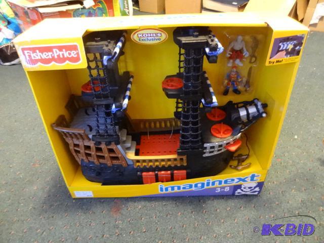 lot 222 image: Fisher Price Imaginext pirate ship, NIB...