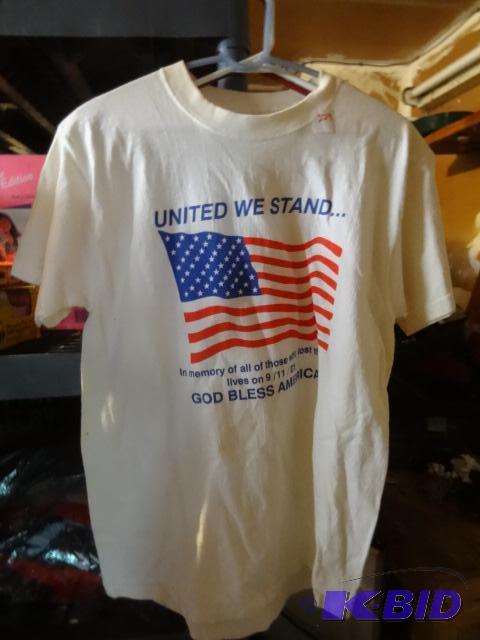 lot 229 image: 9-11 commemorative t-shirt size L with 3 appr...