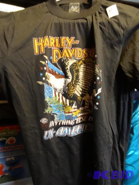 lot 231 image: Qty 3 Harley Davidson t-shirts, all size L...